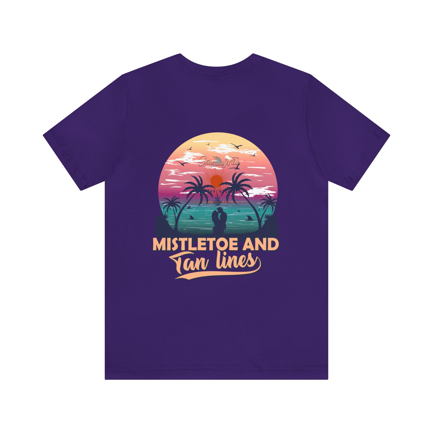 Mistletoe and Tan Lines Unisex Short Sleeve Beach Tee