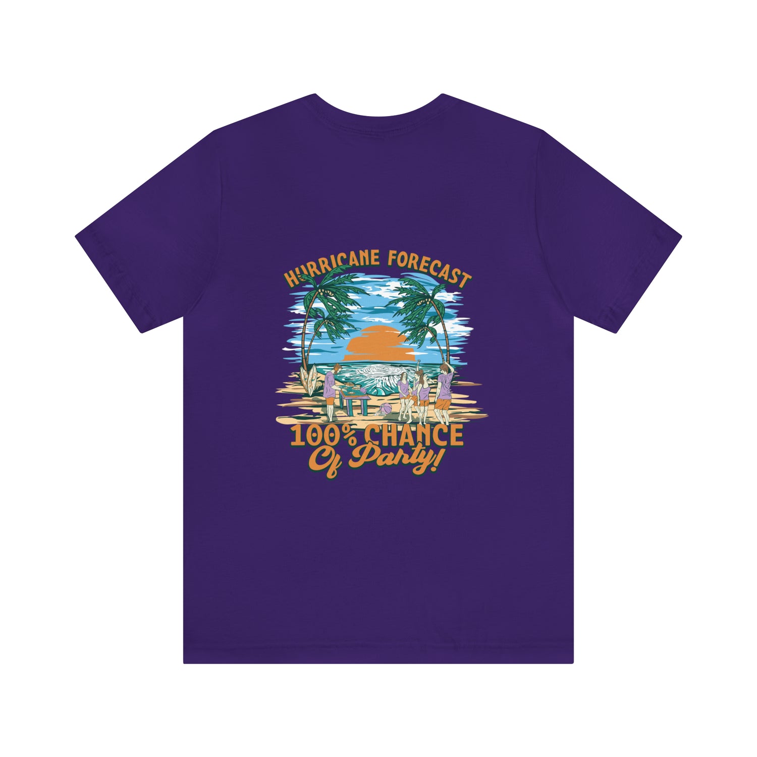 Hurricane Forecast 100% Chance of Party Unisex Beach Tee