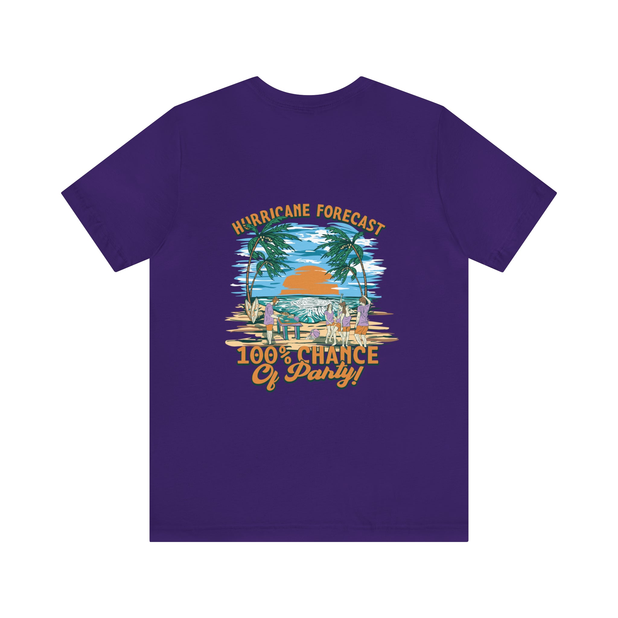 Hurricane Forecast 100% Chance of Party Unisex Beach Tee