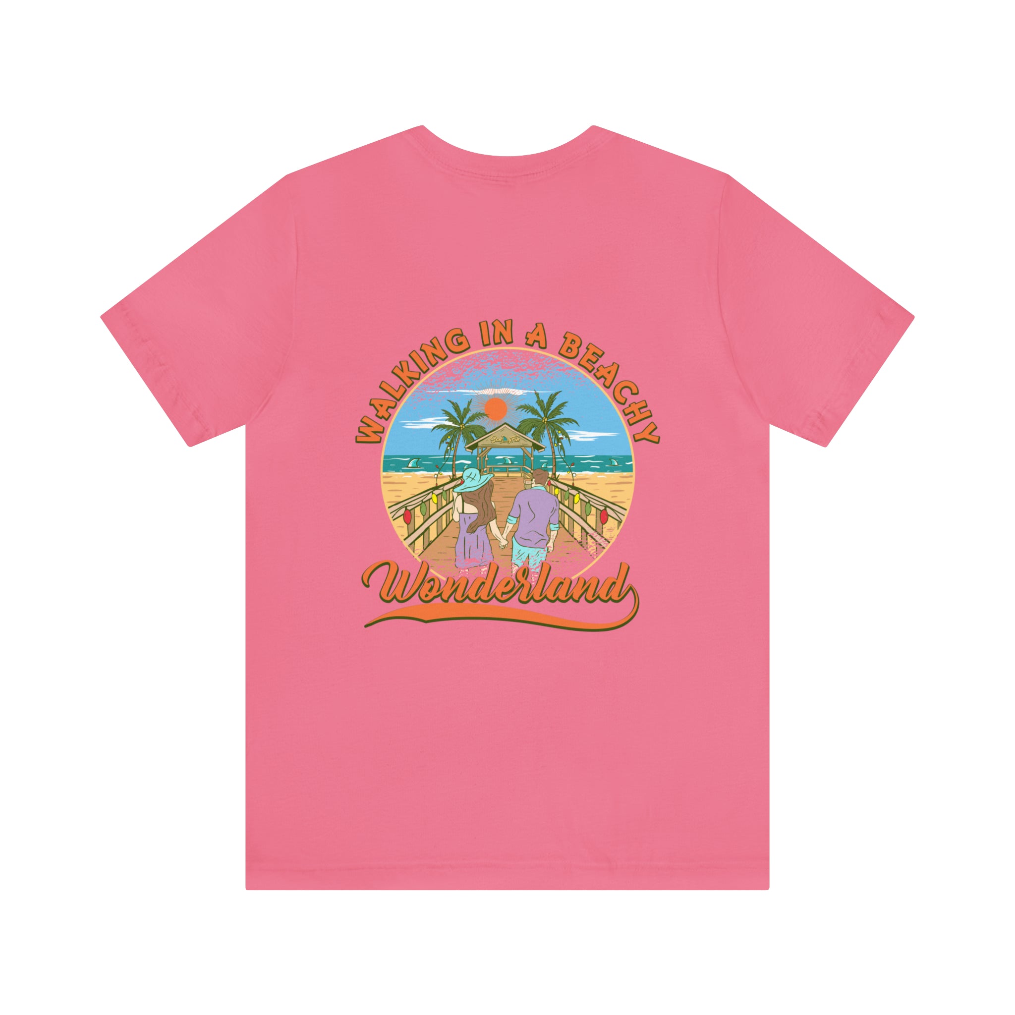 Walking In A Beachy Wonderland Unisex Short Sleeve Beach Tee