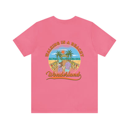 Walking In A Beachy Wonderland Unisex Short Sleeve Beach Tee