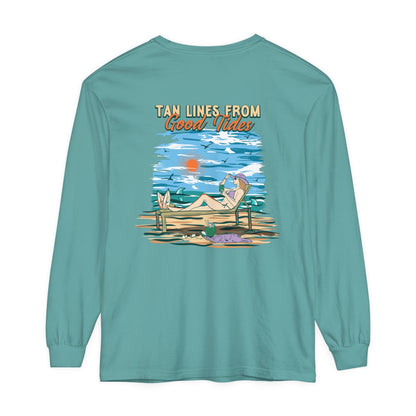 Tan Lines From Good Tides Unisex Long Sleeve Beach Tee