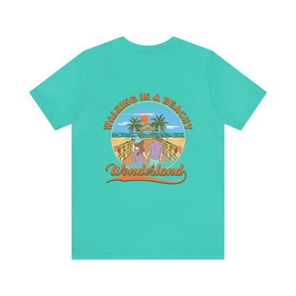 Walking In A Beachy Wonderland Unisex Short Sleeve Beach Tee