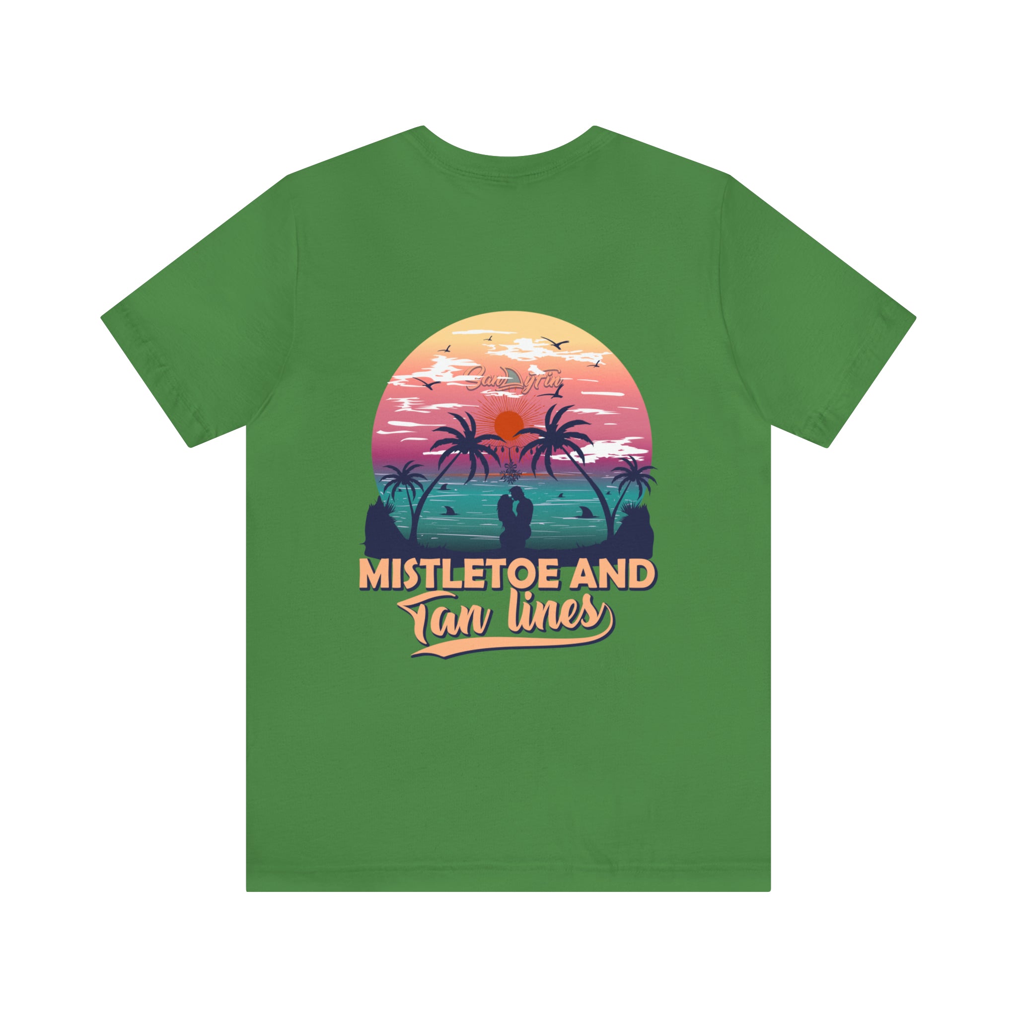 Mistletoe and Tan Lines Unisex Short Sleeve Beach Tee