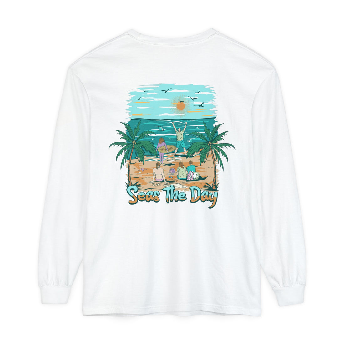 Seas The Day Unisex Long Sleeve Beach Tee