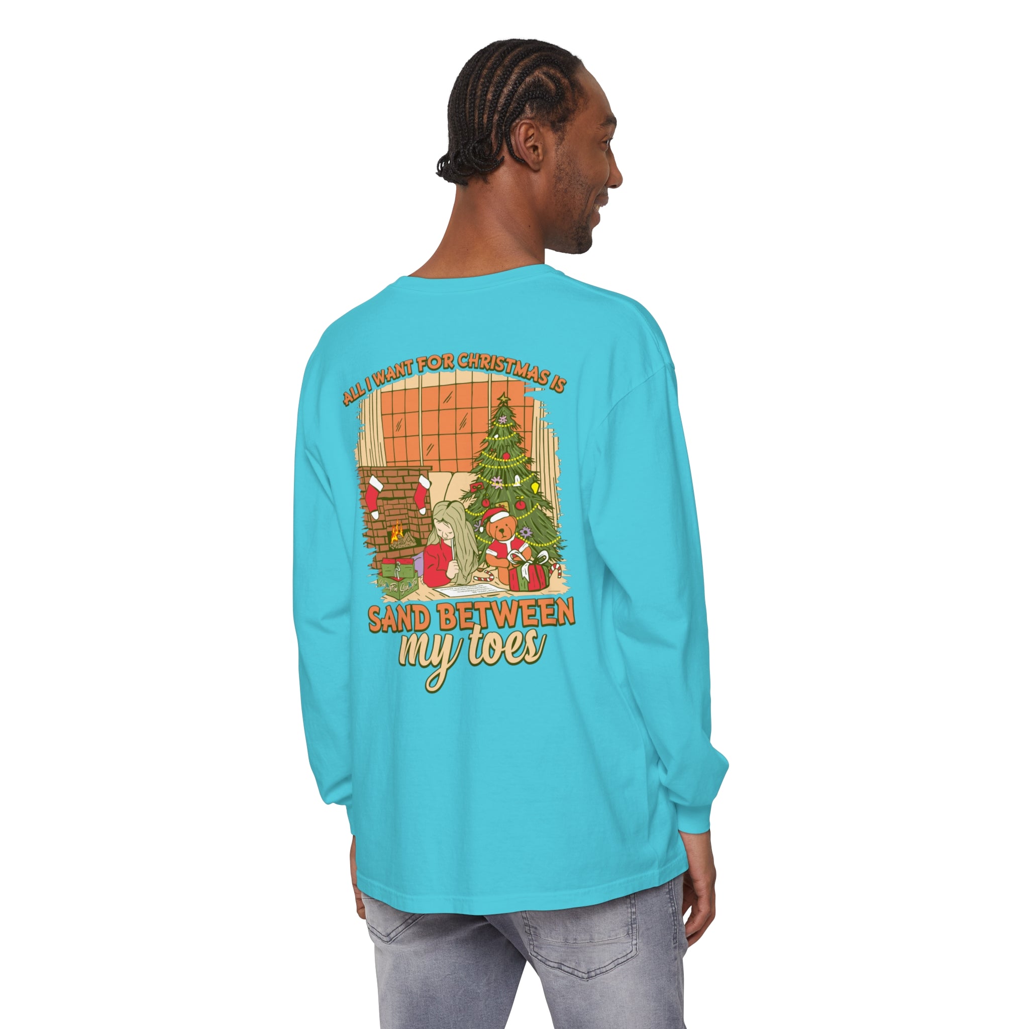 All I Want For Christmas Is Sand Between My Toes Unisex Long Sleeve Beach Tee