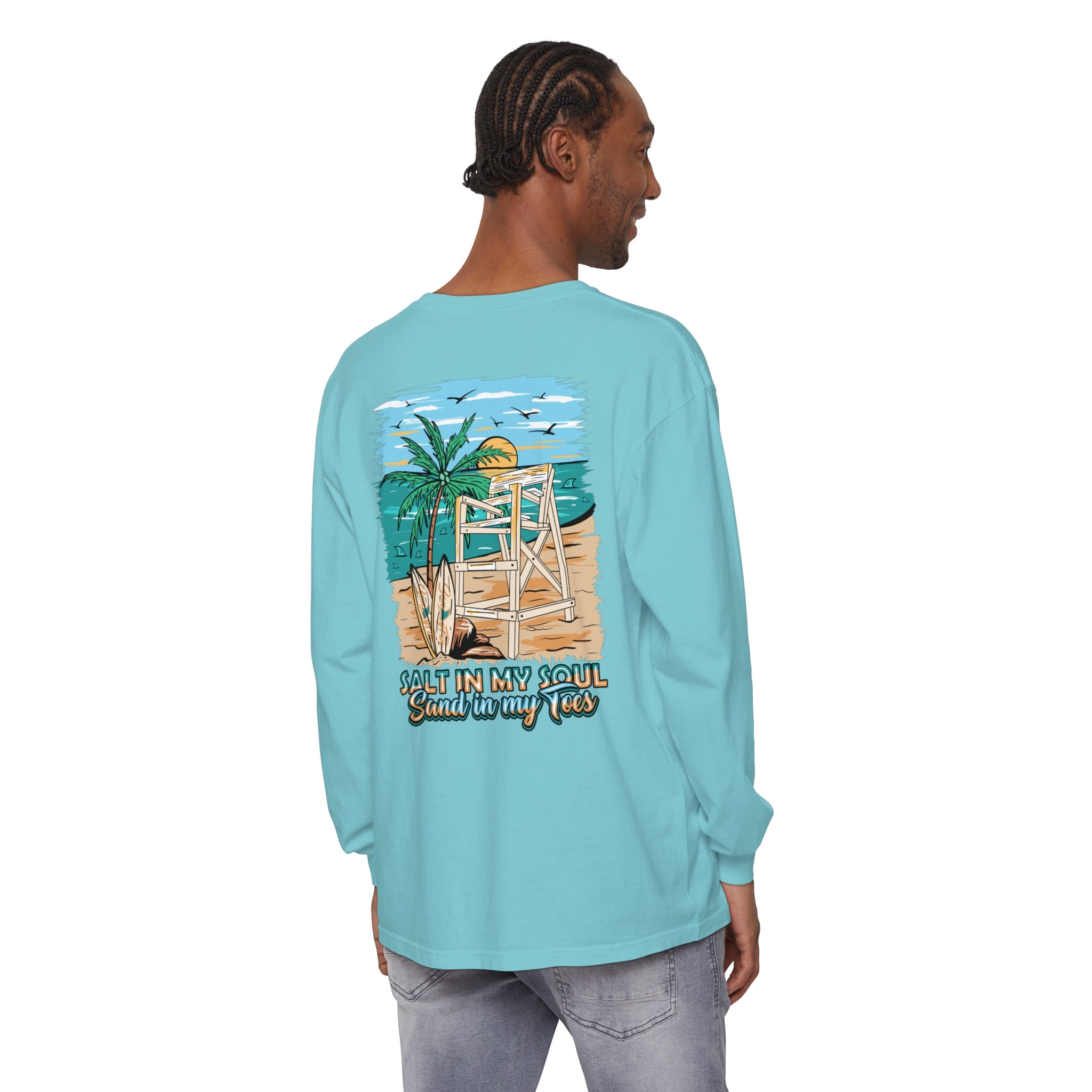 Salt In My Soul Sand In My Toes Unisex Long Sleeve Beach Tee