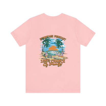 Hurricane Forecast 100% Chance of Party Unisex Beach Tee