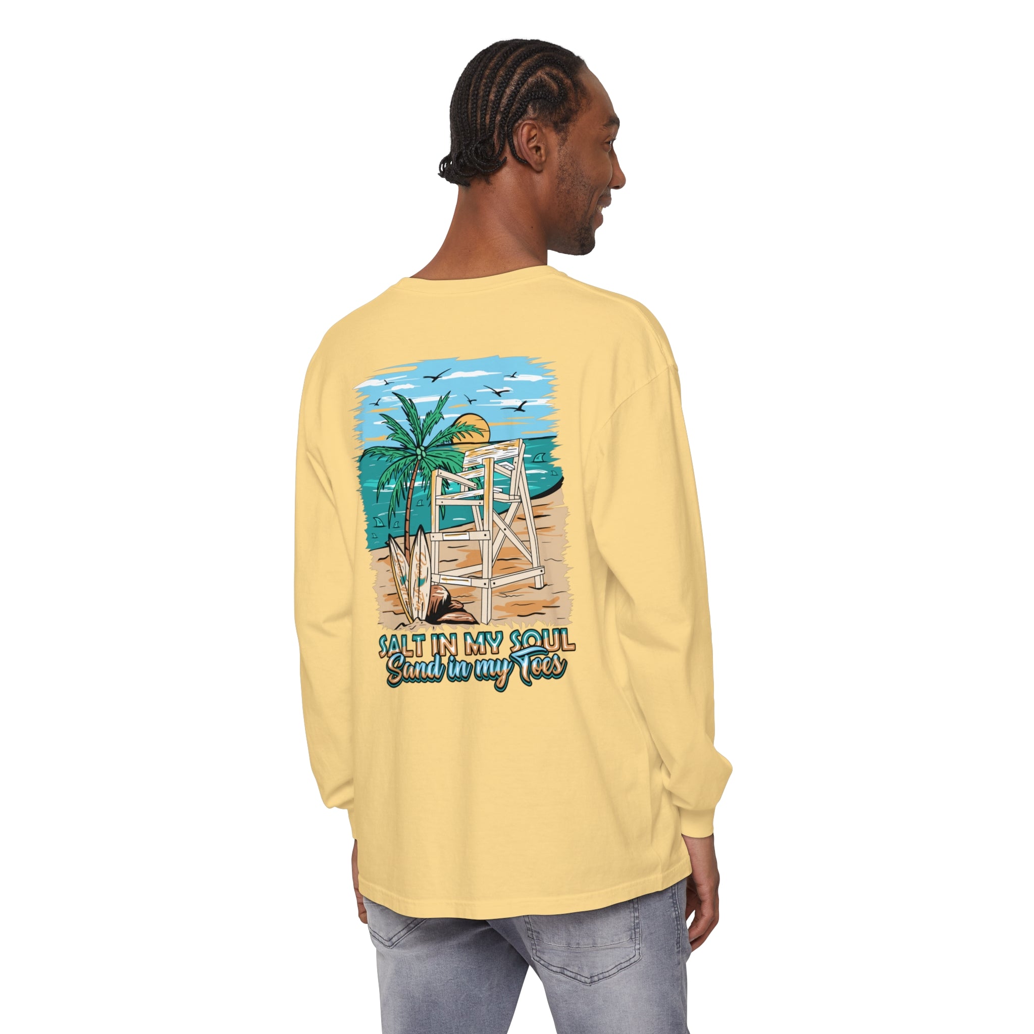 Salt In My Soul Sand In My Toes Unisex Long Sleeve Beach Tee