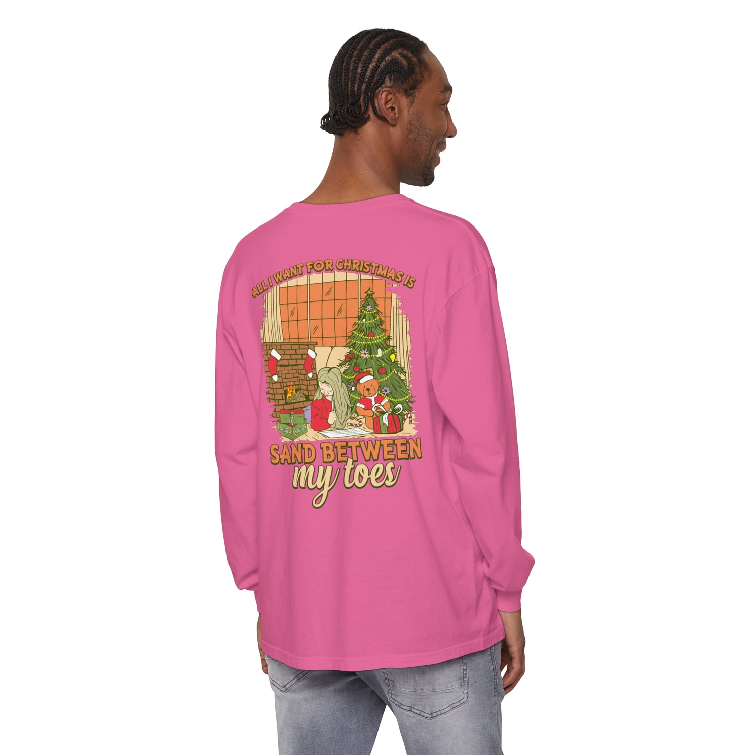 All I Want For Christmas Is Sand Between My Toes Unisex Long Sleeve Beach Tee