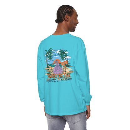 Sweet As Tea Wild As The Waves Unisex Long Sleeve Beach Tee