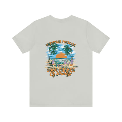 Hurricane Forecast 100% Chance of Party Unisex Beach Tee