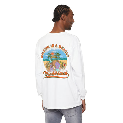 Walking in a Beachy Wonderland Unisex Long Sleeve Beach Tee