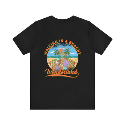 Walking In A Beachy Wonderland Unisex Short Sleeve Beach Tee