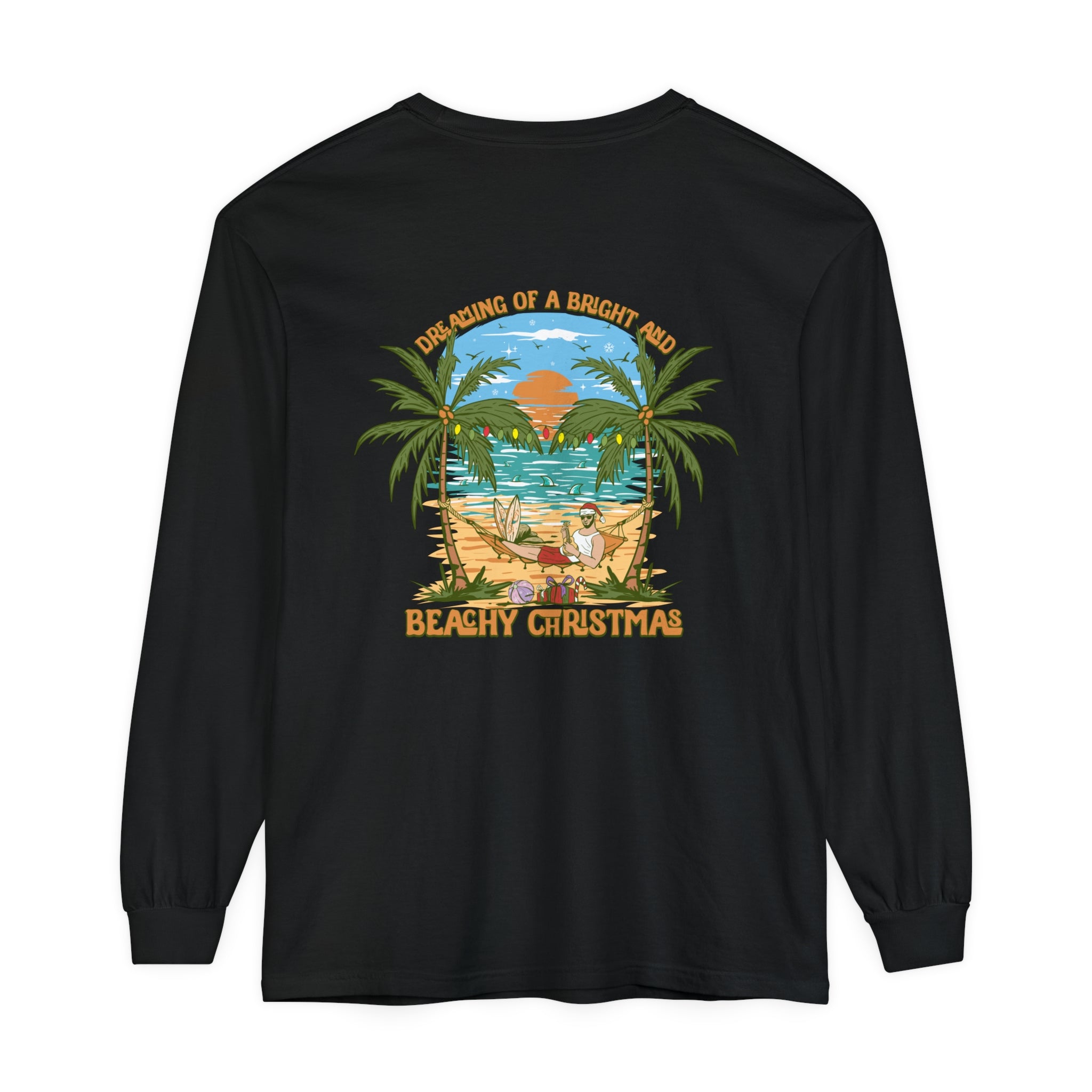 Dreaming of a Bright and Beachy Christmas Unisex Long Sleeve Beach Tee