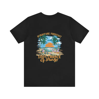 Hurricane Forecast 100% Chance of Party Unisex Beach Tee