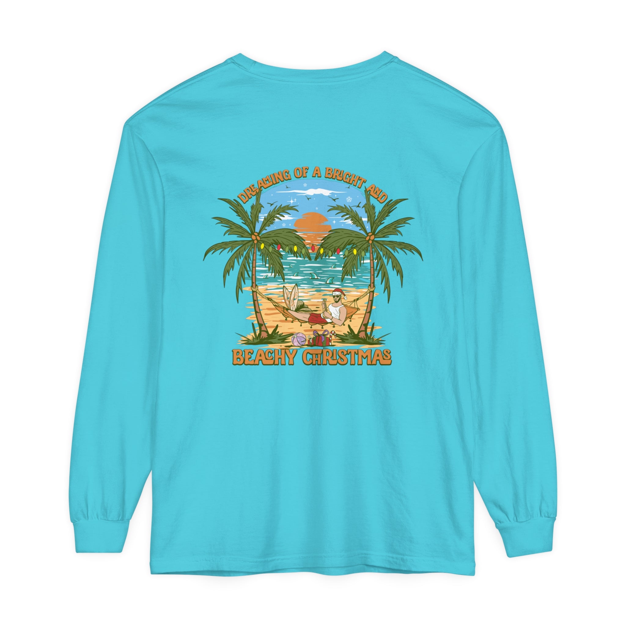 Dreaming of a Bright and Beachy Christmas Unisex Long Sleeve Beach Tee