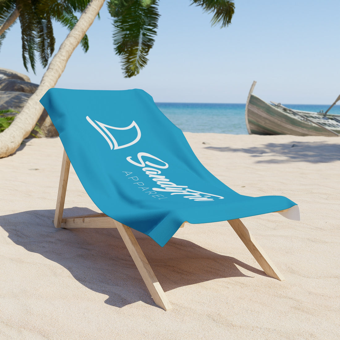 Sandy Fin Classic Logo Beach Towel