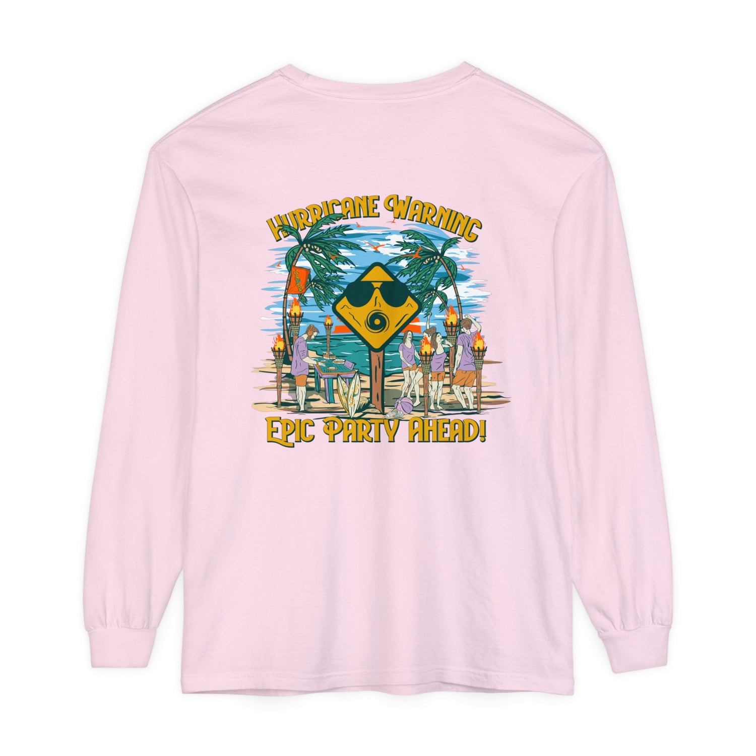 Hurricane Warning Epic Party Ahead Unisex Long Sleeve Beach Tee