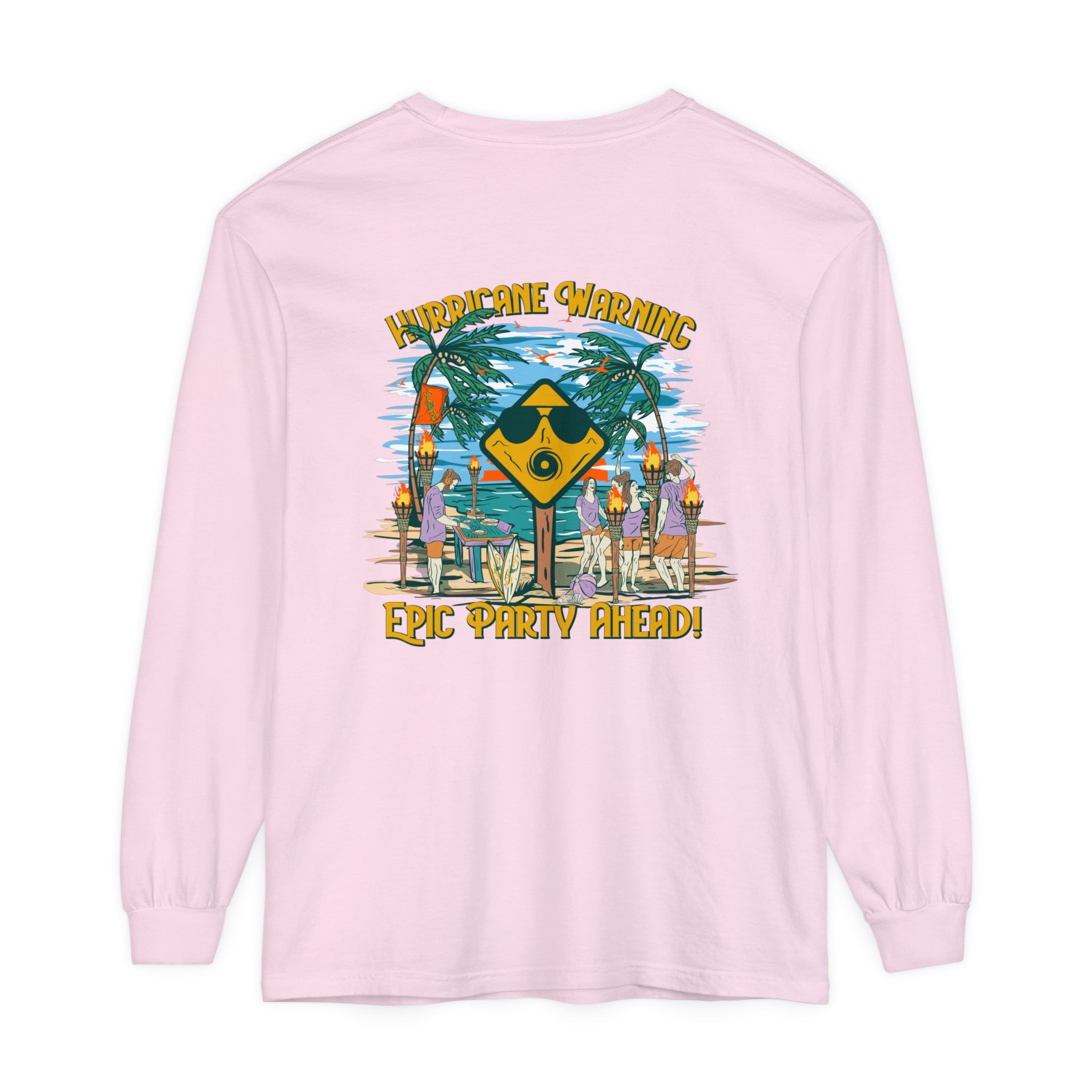 Hurricane Warning Epic Party Ahead Unisex Long Sleeve Beach Tee