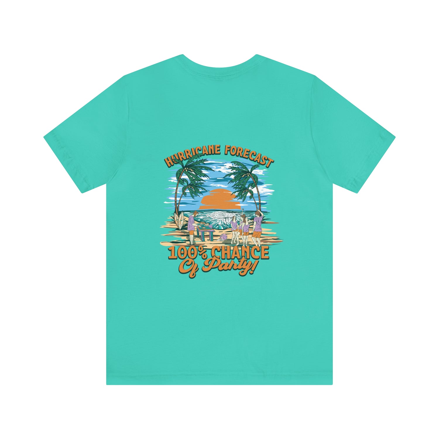 Hurricane Forecast 100% Chance of Party Unisex Beach Tee