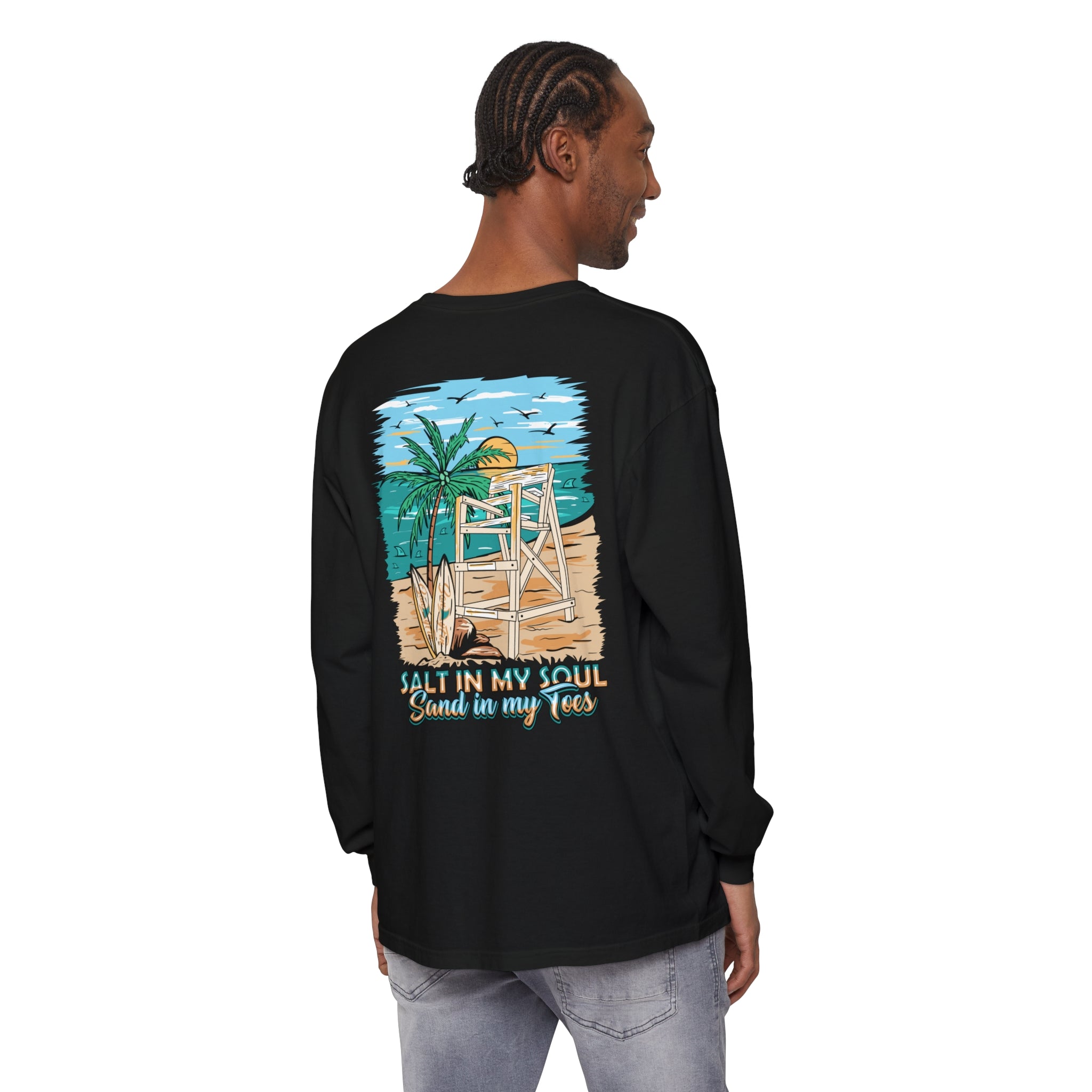 Salt In My Soul Sand In My Toes Unisex Long Sleeve Beach Tee