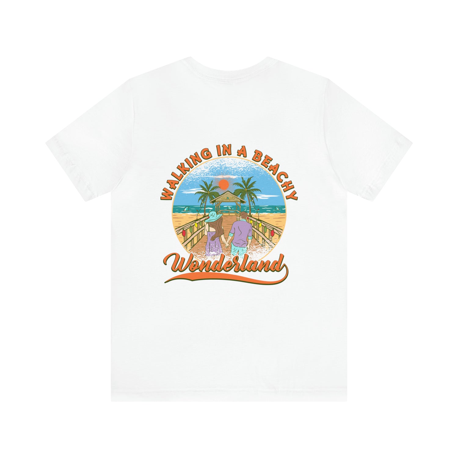 Walking In A Beachy Wonderland Unisex Short Sleeve Beach Tee