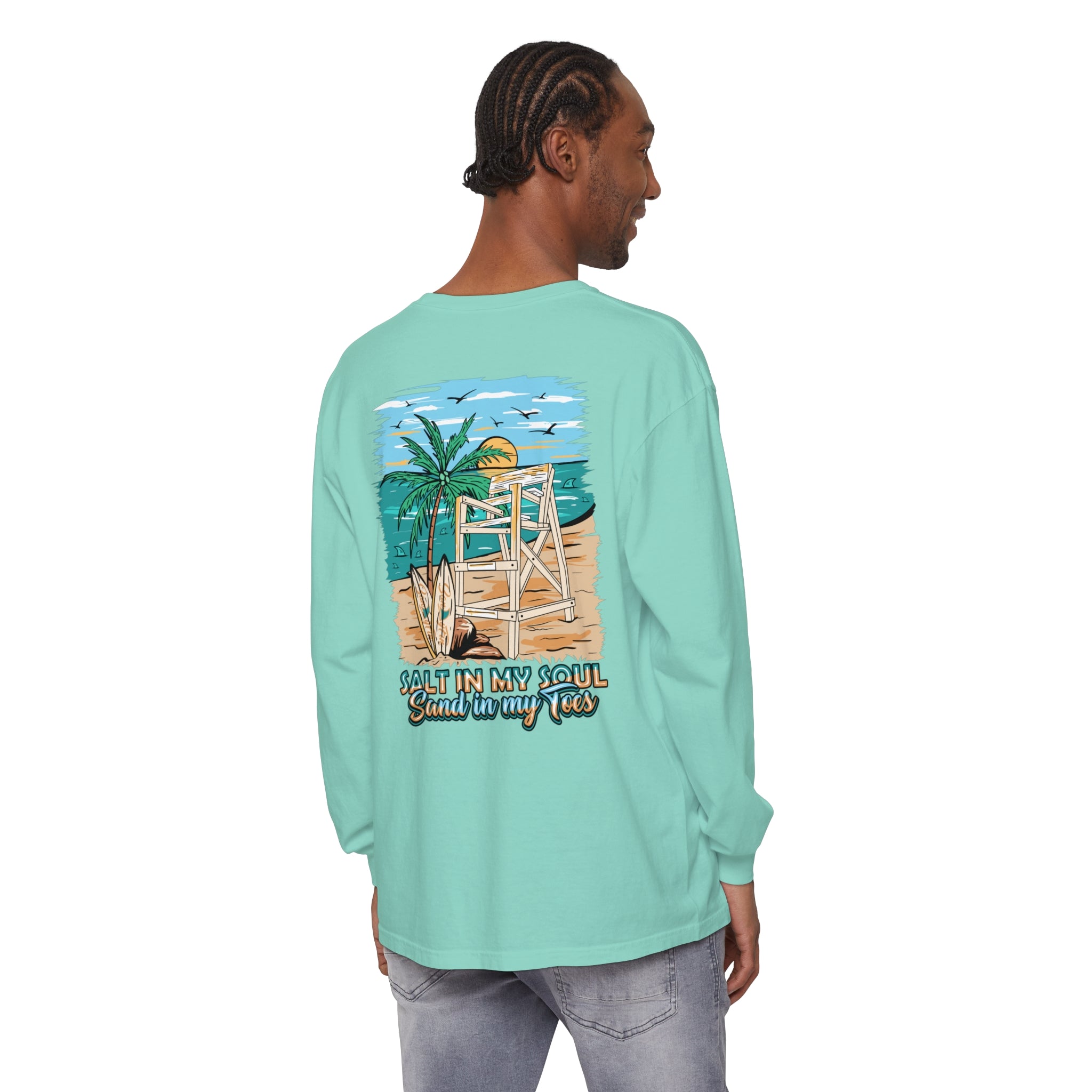 Salt In My Soul Sand In My Toes Unisex Long Sleeve Beach Tee