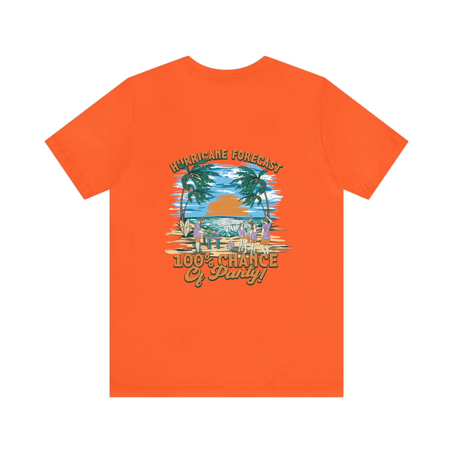 Hurricane Forecast 100% Chance of Party Unisex Beach Tee