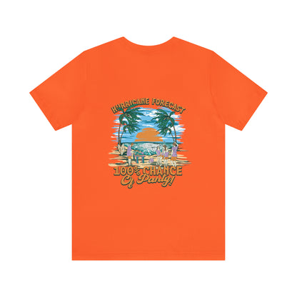 Hurricane Forecast 100% Chance of Party Unisex Beach Tee