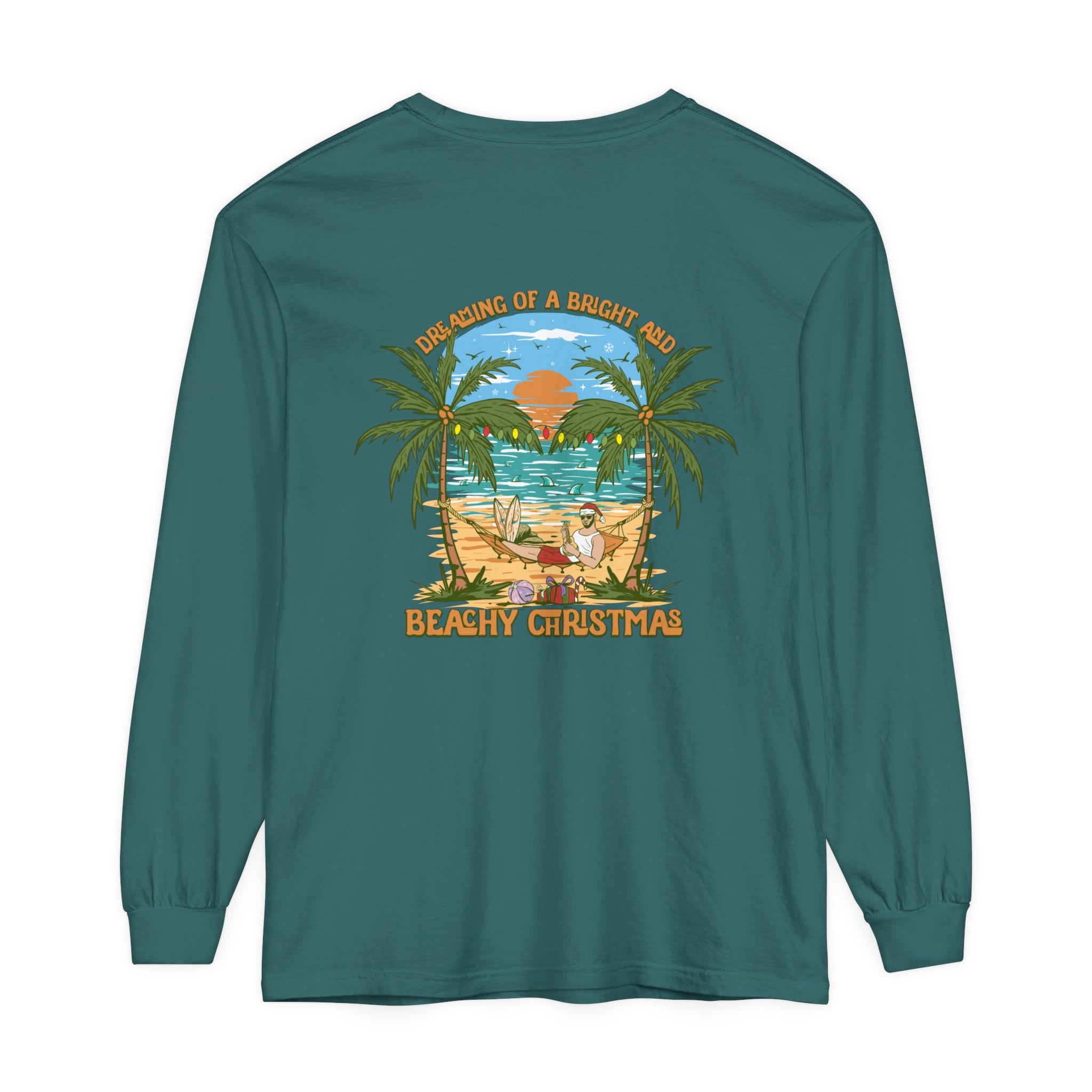 Dreaming of a Bright and Beachy Christmas Unisex Long Sleeve Beach Tee